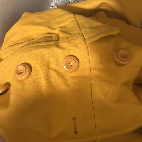 Mustard Pea Coat - Picture 3 of 4